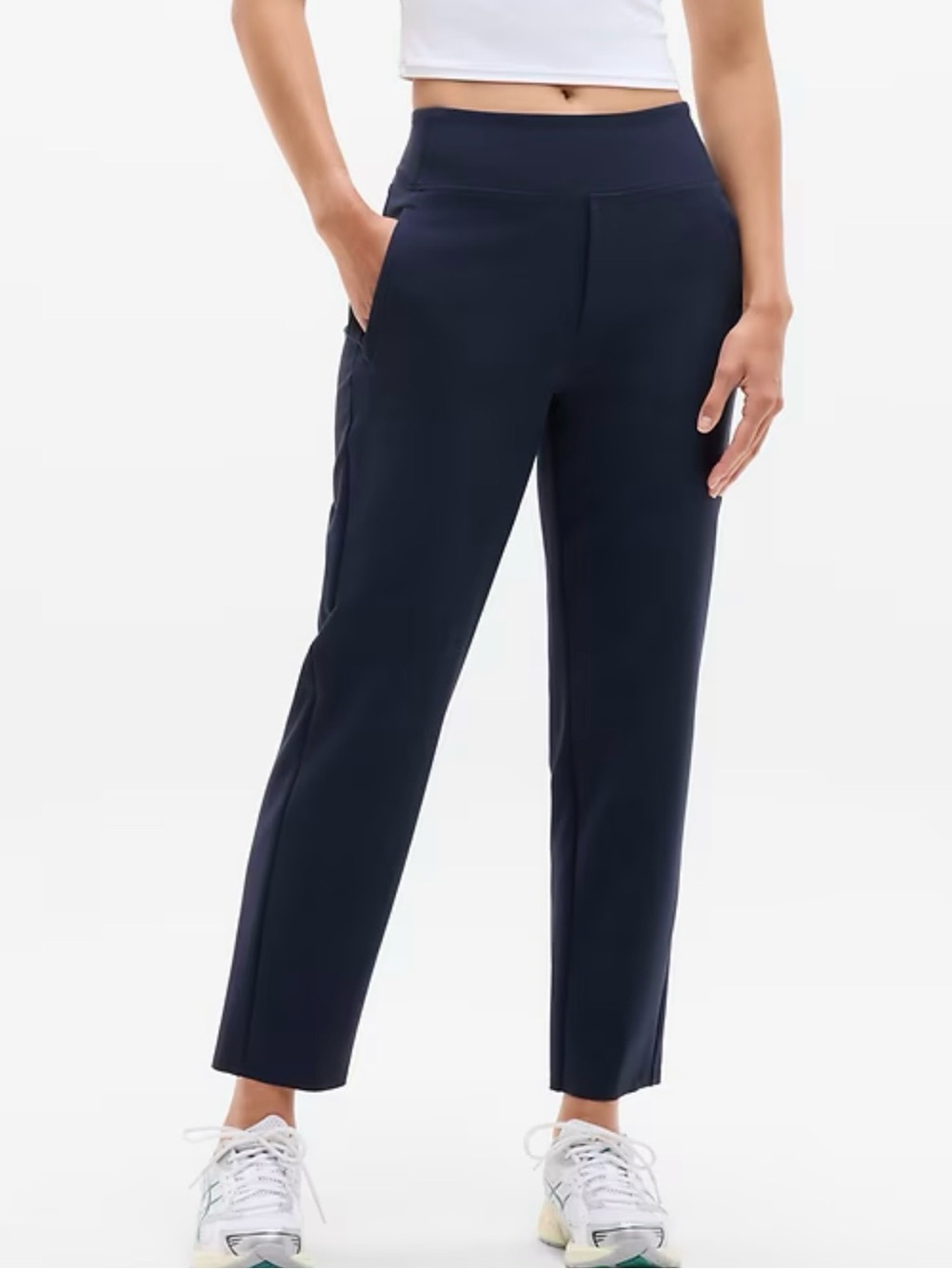Athleta Navy Endless High Rise Pant Stretch Travel Comfort Athleisure Flattering - Picture 2 of 12